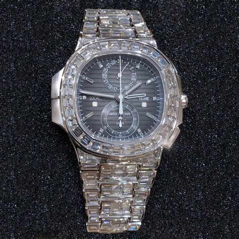 patek philippe chronograph nautilus|Patek Philippe Nautilus full diamond.